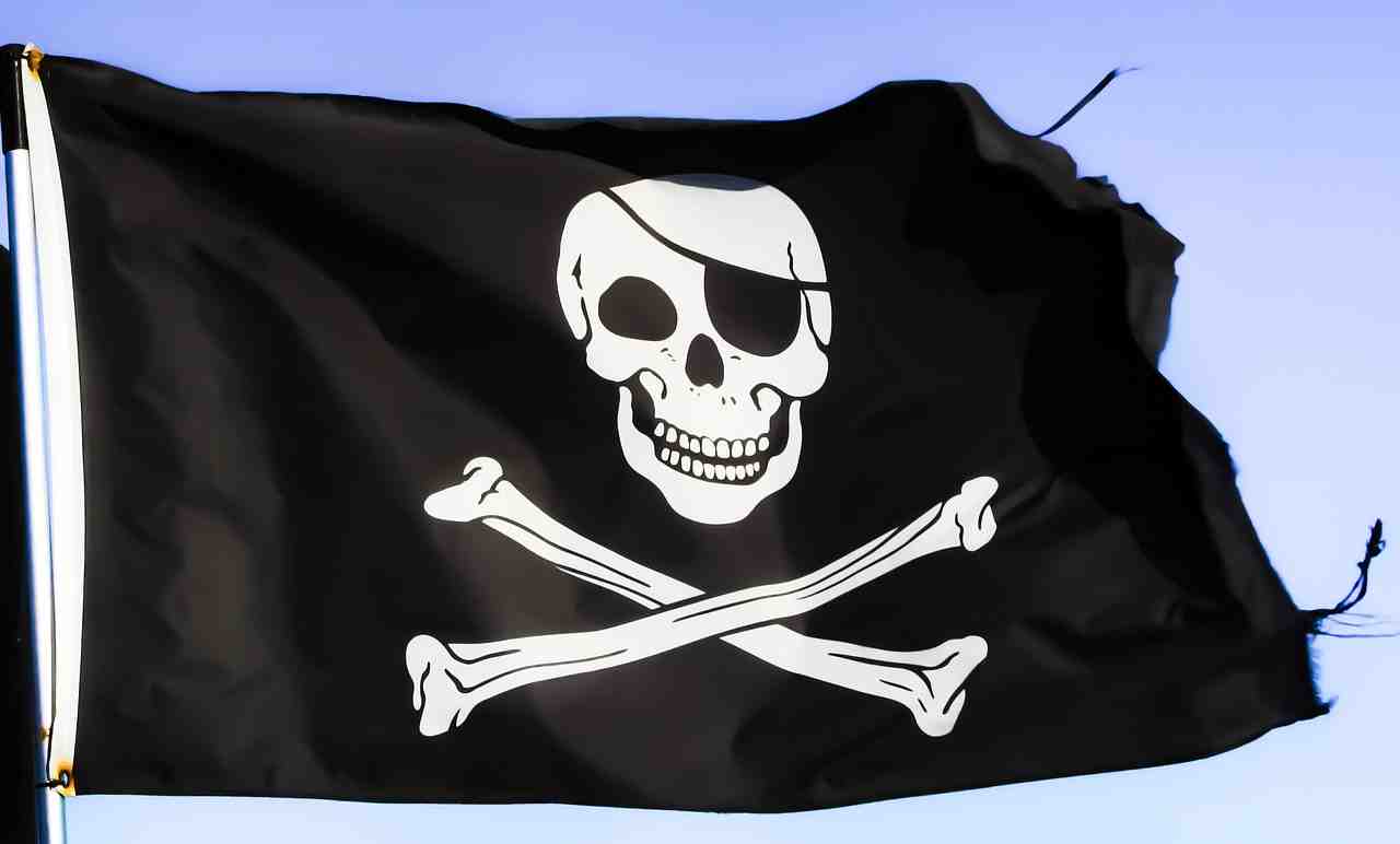 pirates, drapeau, crâne